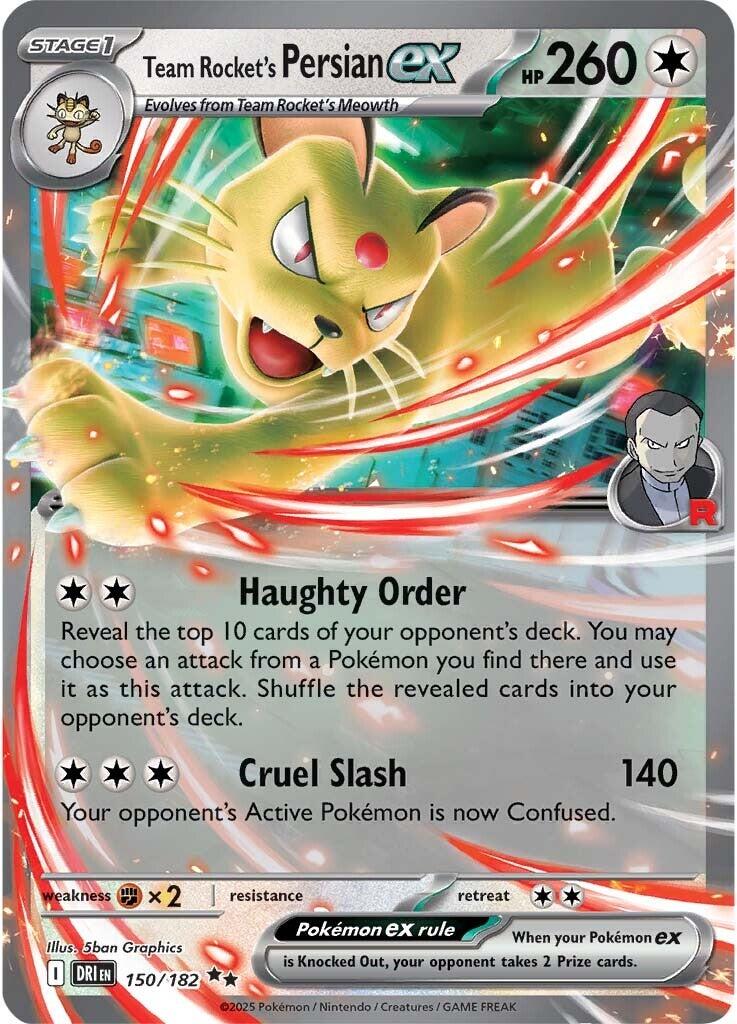 Team Rocket's Persian ex (Destined Rivals) 150/182 [Near Mint]