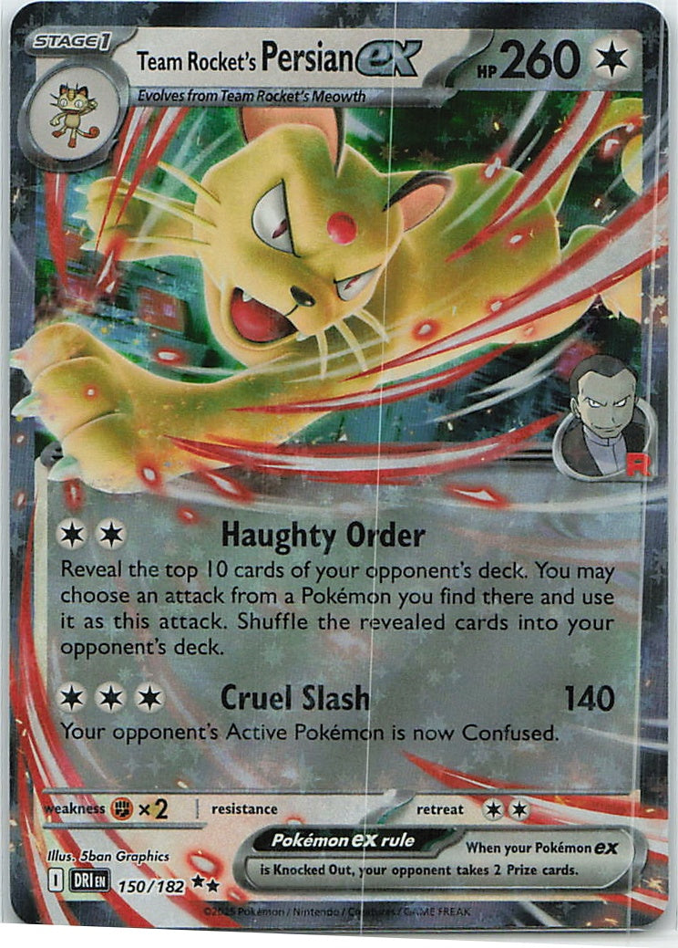 Team Rocket's Persian ex (Destined Rivals) 150/182 [Near Mint]